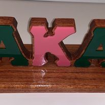 Alpha Kappa Alpha - Acrylic / Wood Desk Plaque