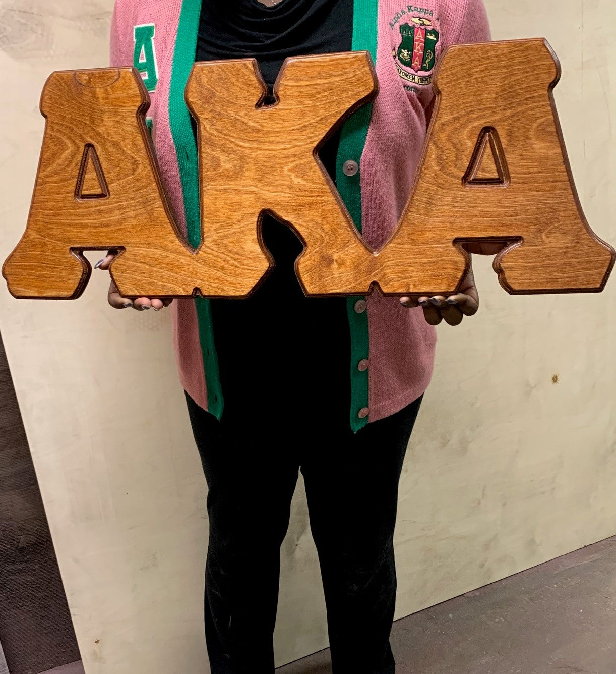 Alpha Kappa Alpha - Wooden Greek Letters 31" Wide