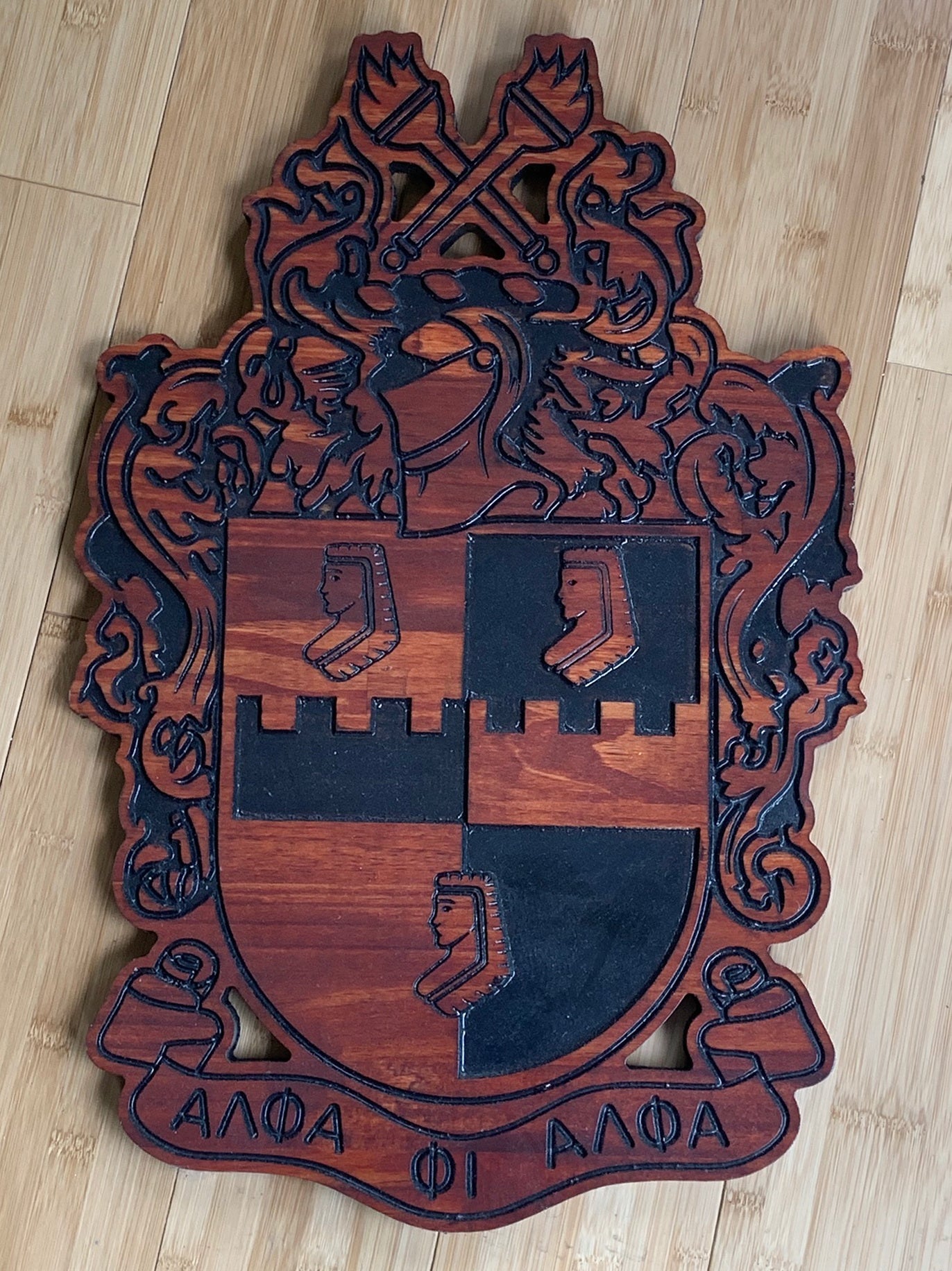 Alpha Phi Alpha Shield (Stained) 24"