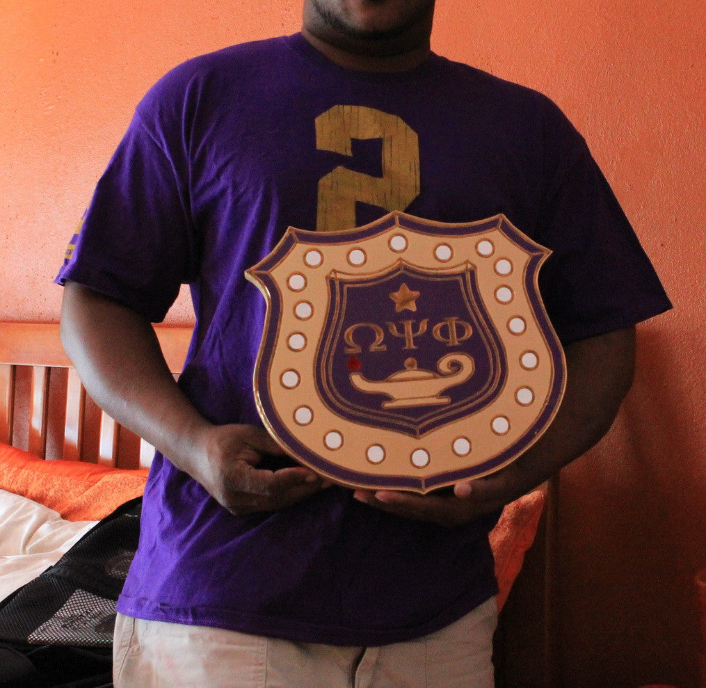 Omega Psi Phi Inner Shield (M) - (Painted)