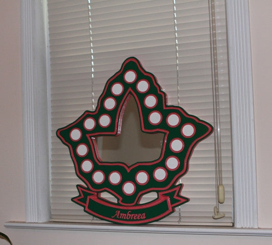 Alpha Kappa Alpha - Mirror Ivy Leaf 19" Tall (Custom) - Medium
