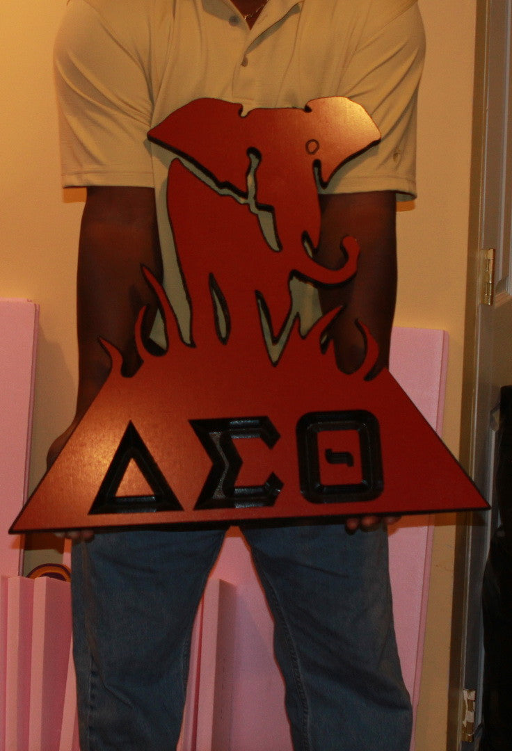 Delta Sigma Theta - Elephant In Grass 24" Tall