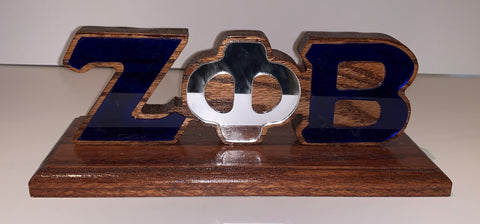 Zeta Phi Beta - Acrylic / Wood Desk Plaque