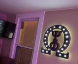Omega with Inner Psi Phi Lighted - 24" (Inch) (Painted)