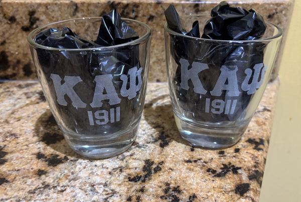 Kappa Alpha Psi Fraternity - 1911 Whiskey / Bourbon Glasses (SET OF 2)