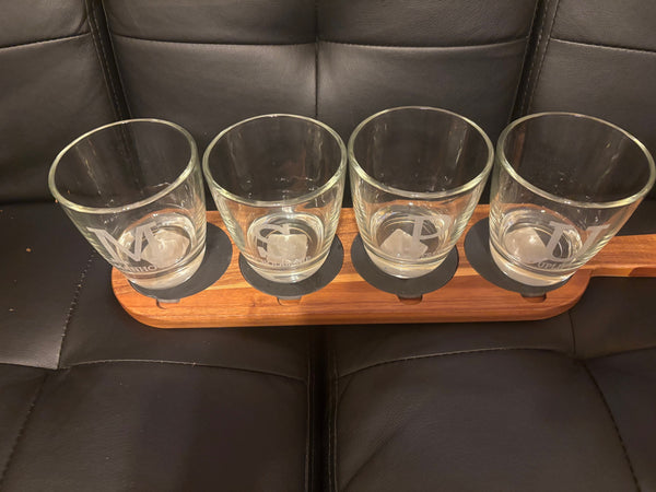Omega Psi Phi Fraternity -Flight with Slate Coasters