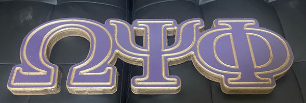 Omega Psi Phi Fraternity - 23" (Inch) Big Block Letters (Painted)