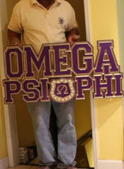 Omega Psi Phi Fraternity - 36" (Inch) MAN CAVE PLAQUE(Painted)