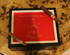 Kappa Alpha Psi Fraternity - Cigar Humidor (Coat of Arms Engraved) - Holds 40-50 Cigars