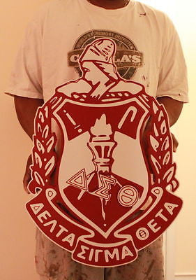 Delta Sigma Theta Sorority - Carved Shield (Painted)