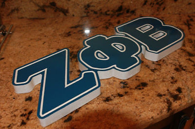 Zeta Phi Beta Sorority - 23" (Inch) BIG BLOCK LETTERS (Painted)