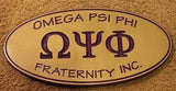 Omega Psi Phi Fraternity - 23" (Inch) Oval Carved Plaque (Painted)