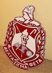 Delta Sigma Theta Sorority - Carved Shield (Painted)