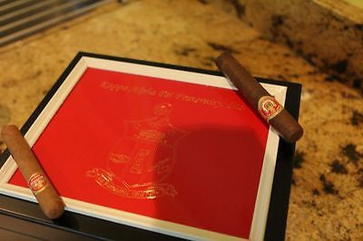 Kappa Alpha Psi Fraternity - Cigar Humidor (Coat of Arms Engraved) - Holds 40-50 Cigars