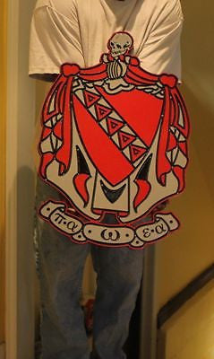 Tau Kappa Epsilon (TKE) Fraternity Inc..  - 26" (Inch) Carved Crest (Painted)