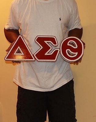 Delta Sigma Theta Sorority - 22" (Inch) BIG BLOCK LETTERS (Painted) - Horizontal