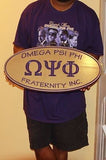 Omega Psi Phi Fraternity - 23" (Inch) Oval Carved Plaque (Painted)
