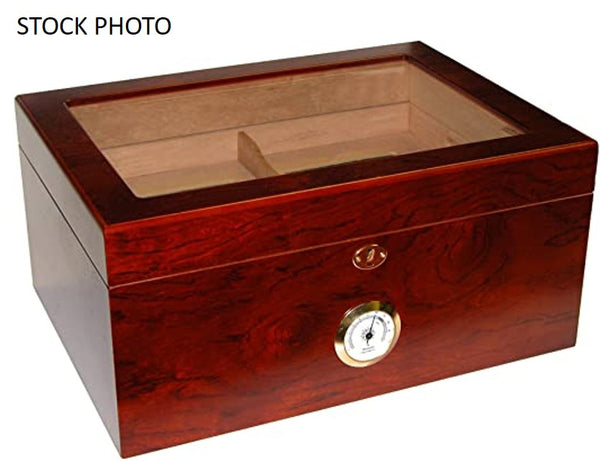 Kappa Alpha Psi (The Gran) Glass Top Cigar Humidor (Custom) - Holds 100 Cigars