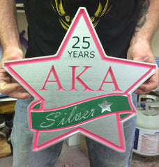 pk Politiek Kapel Alpha Kappa Alpha - Silver Star 16" Tall - Medium – Creative CNC Carvings