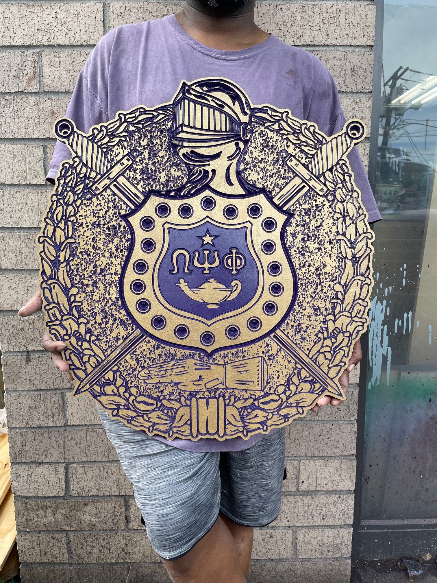 Omega Psi Phi Shield (1923) - Painted - 24
