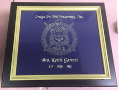 Omega Psi Phi Cigar Humidor (Custom Engraved) - Holds 40-50 Cigars