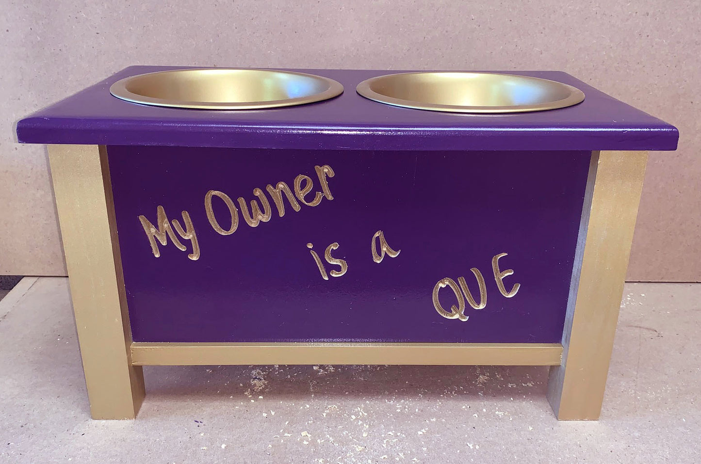 Omega Psi Phi Dog Owner Feeder Bowl Stand
