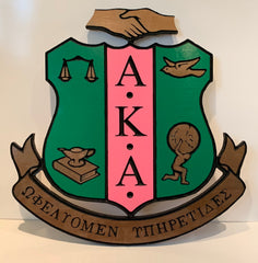 Alpha Kappa Alpha Crest Painted 20" 24"