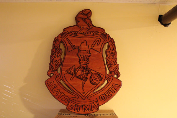 Delta Sigma Theta Sorority - Carved Shield (Stained)
