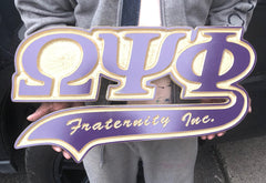 Omega Psi Phi Fraternity - 23" (Inch) Tail Patch Letters (Painted)