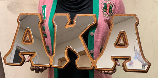 Alpha Kappa Alpha - Mirror Faced Wooden Greek Letters 31" Wide