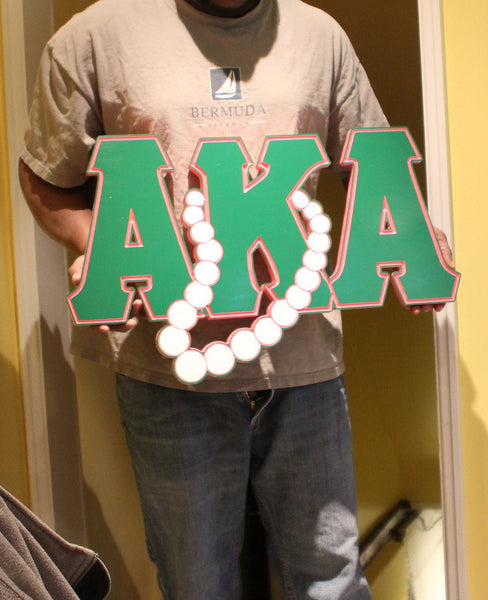 Alpha Kappa Alpha - Pearly Greek Letters 24" Wide