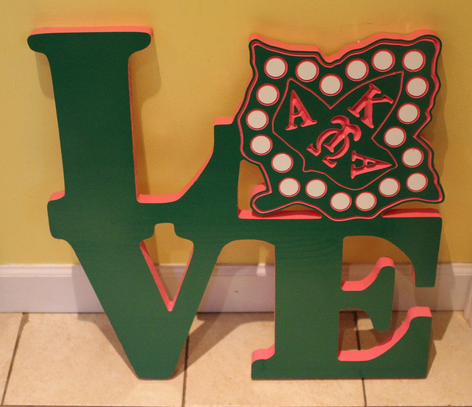 Alpha Kappa Alpha - LOVE Plaque 24"