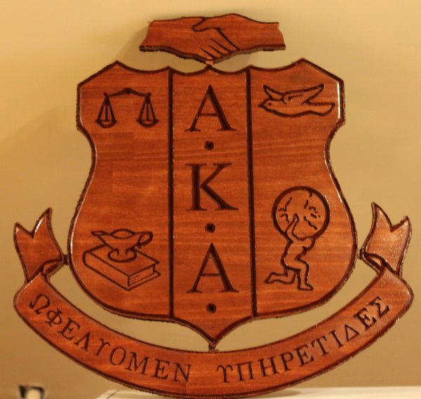 Alpha Kappa Alpha Crest (Stained)
