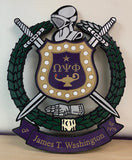 Omega Psi Phi Fraternity - Banner 30" (Inch) Carved Shield (Painted)