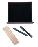 Omega Psi Phi Cherry Finish Glass Top Cigar Humidor (Custom) with Storage & digital hygrometer.
