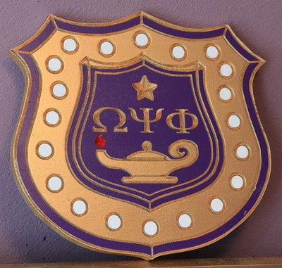 Omega Psi Phi Inner Shield (M) - (Painted)