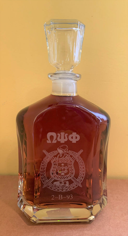 Omega Psi Phi Fraternity - Decanter (Custom)