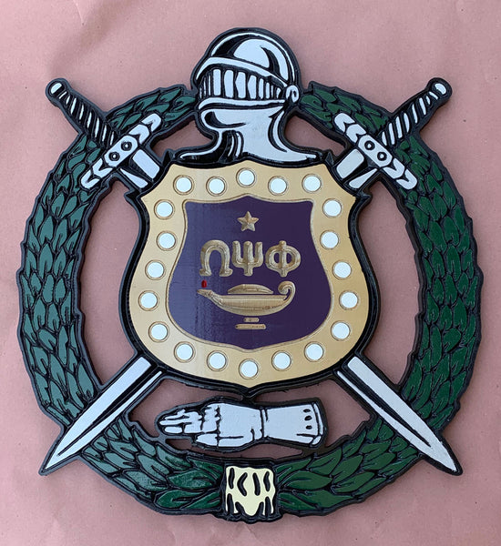 Omega Psi Phi Shield - Painted -C (1968)