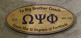Omega Psi Phi Fraternity - 23" (Inch) Oval Carved Plaque (Painted)