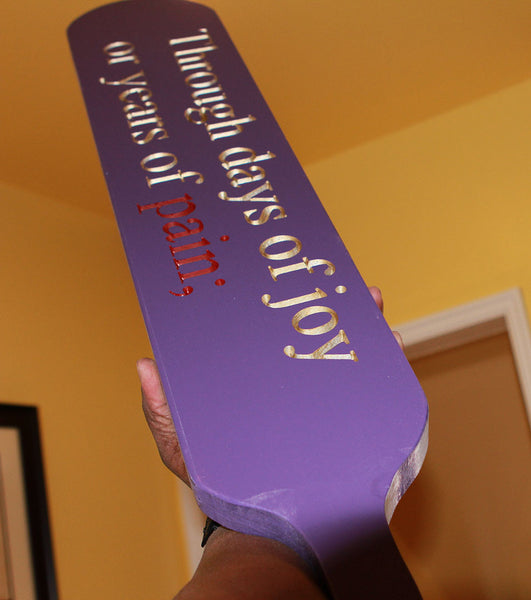 Omega Psi Phi Paddle (Purple 32" Long) - Through Days of Joy