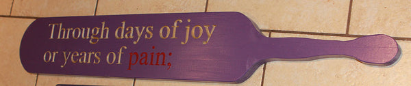 Omega Psi Phi Paddle (Purple 32" Long) - Through Days of Joy