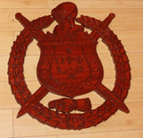 Omega Psi Phi Shield Stained (E) - 16" Tall
