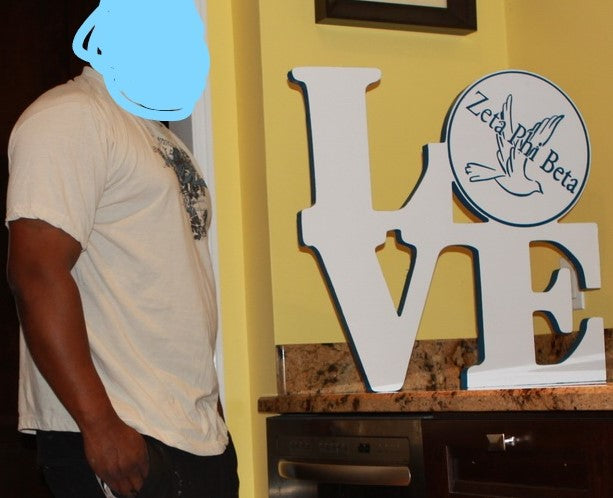 Zeta Phi Beta - LOVE Plaque 24"